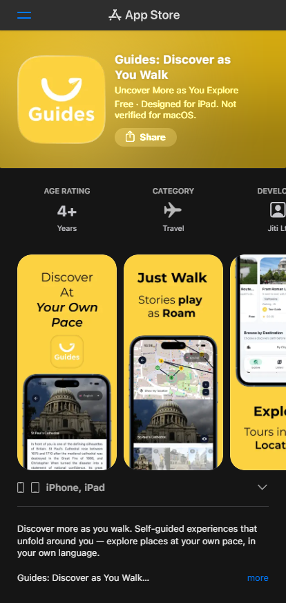 Guides.app mobile showcase 2